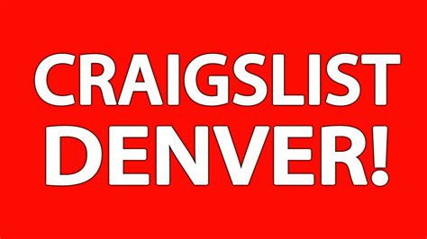 5 years. . Craigslist denver for free